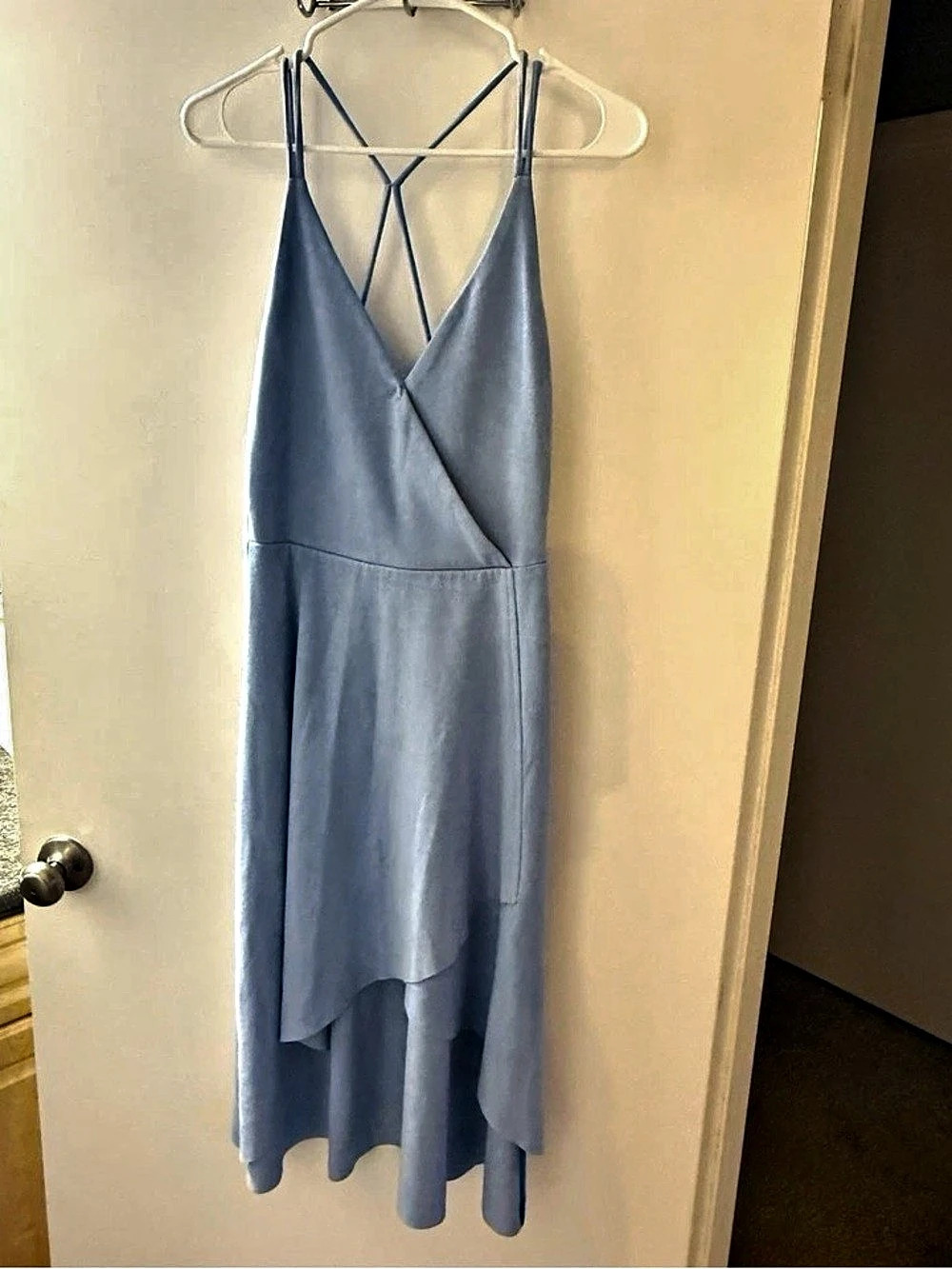 Sugar + Lip Blue Strappy Midi Dress Like New